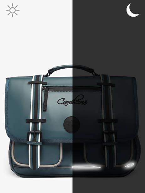 Boekentas Vintage North Cameleon Blauw vintage north CA41 ander zicht 8